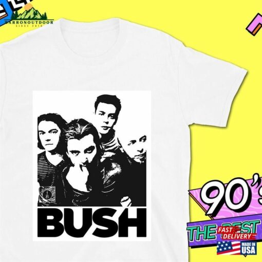 Bush Uk Band T-Shirt Unisex English 90S Rock Rare Original Poster London 00S Gavin Rossdale Chris Traynor Corey Britz Nik Hughes Tee