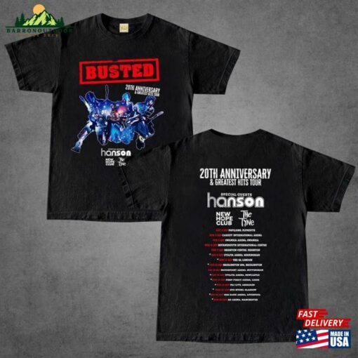 Busted 2023 Tour T-Shirt Greatest Hits Band Shirts Unisex Adults Classic