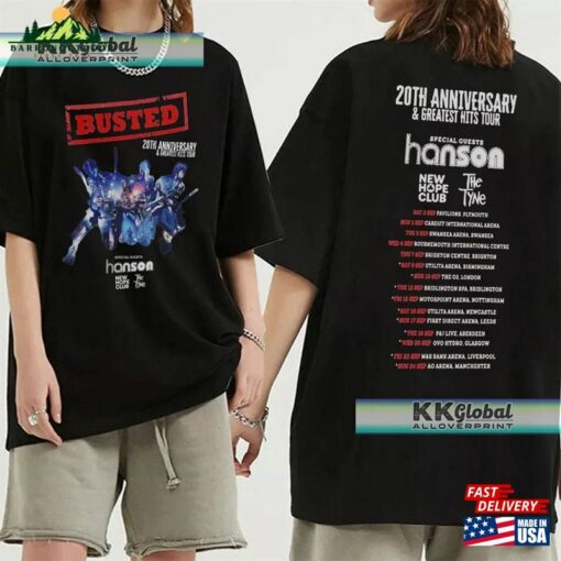 Busted 2023 Tour T-Shirt Greatest Hits Band Shirts Unisex Adults Kids Hoodie Sweatshirt