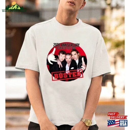 Busted 2023 Tour T-Shirt Music Band Shirt 20Th Anniversary And Greatest Hits Shirts Hoodie