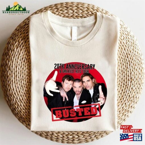 Busted 2023 Tour T-Shirt Music Band Shirt 20Th Anniversary And Greatest Hits Shirts Hoodie