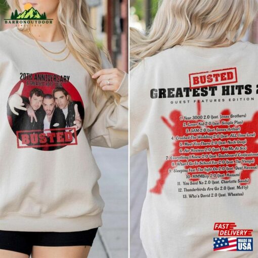 Busted 2023 Tour T-Shirt Music Band Shirt Greatest Hits Shirts Sweatshirt Hoodie