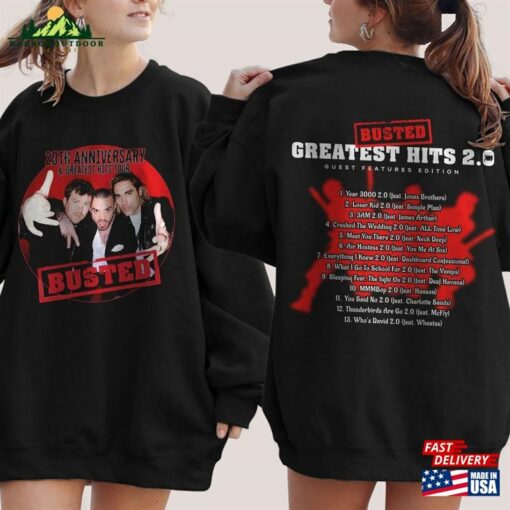 Busted 2023 Tour T-Shirt Music Band Shirt Greatest Hits Shirts Sweatshirt Hoodie