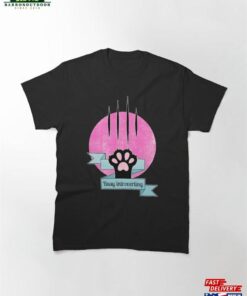 Busy Introverting Cat Paw Teal And Pink Classic T-Shirt Unisex Sweatshirt