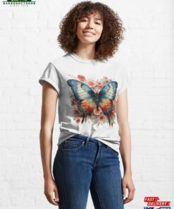 Butterfly Amp Flower Classic T-Shirt 2 Butterfly Amp Flower Classic T Shirt 3
