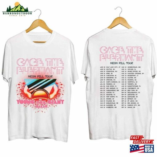 Cage The Elephant Neon Pill Tour 2024 Shirt Fan T-Shirt Unisex