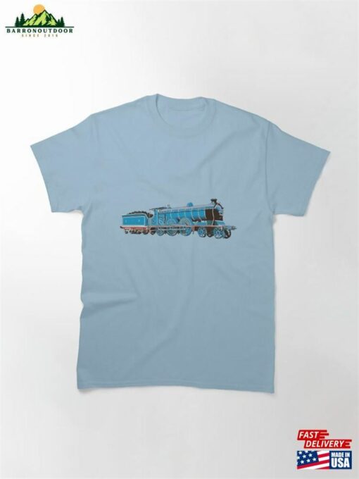 Caledonian Railways The Cardean Light Blue Background Classic T-Shirt Hoodie