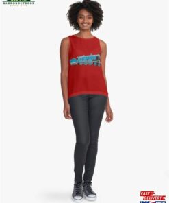 Caledonian Railways The Cardean Red Background Sleeveless Top T-Shirt Classic 1 Caledonian Railways The Cardean Red Background Sleeveless Top T Shirt Classic 2