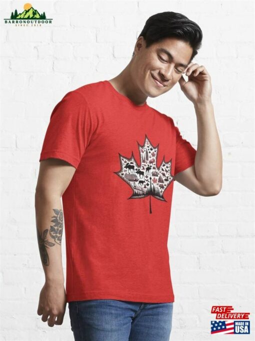 Canada Wildlife Amp Nature Maple Leaf Essential T-Shirt Hoodie Sweatshirt