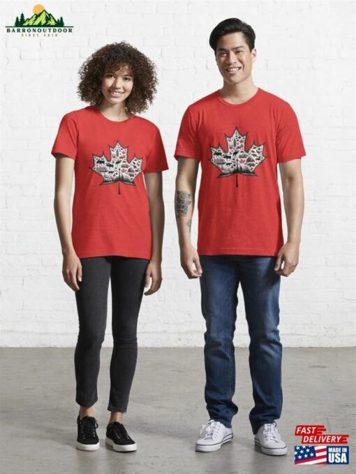 Canada Wildlife Amp Nature Maple Leaf Essential T-Shirt Unisex Classic