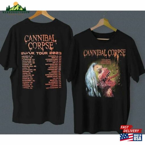 Cannibal Corpse Eu Uk Tour 2023 T-Shirt Music Shirt Metal Band Classic Sweatshirt