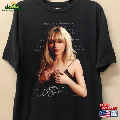 Car Penter 90S Shirt Sabrina The Eras Tour 2024 Tshirt Graphic Sab Rina Rock Music T-Shirt Classic