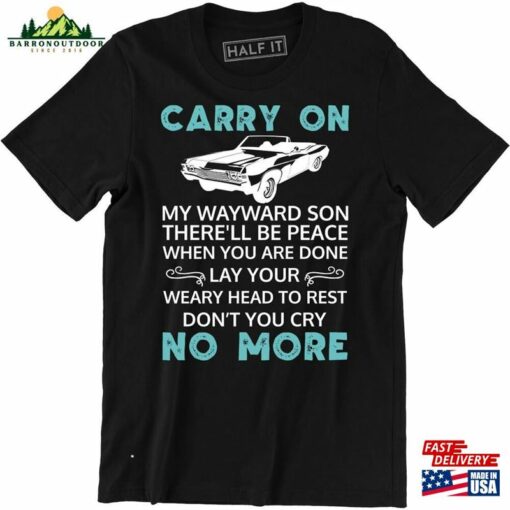 Carry On My Wayward Son Tv Series Vintage Retro Men’s T-Shirt Classic