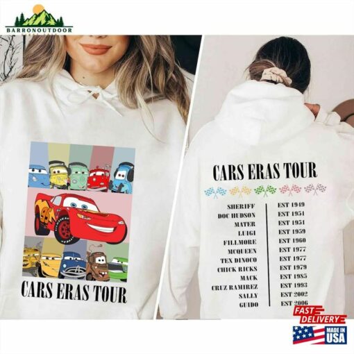 Cars Eras Tour Shirt Disney Characters Pixar Hoodie Unisex