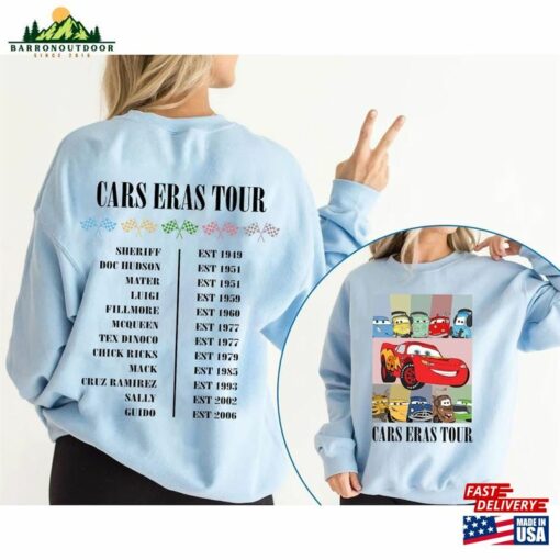 Cars Eras Tour Shirt Disney Characters Pixar Hoodie Unisex