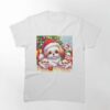 Cartoony Shihtzu Dad Celebrating Xmas With His Puppies Classic T-Shirt Hoodie
