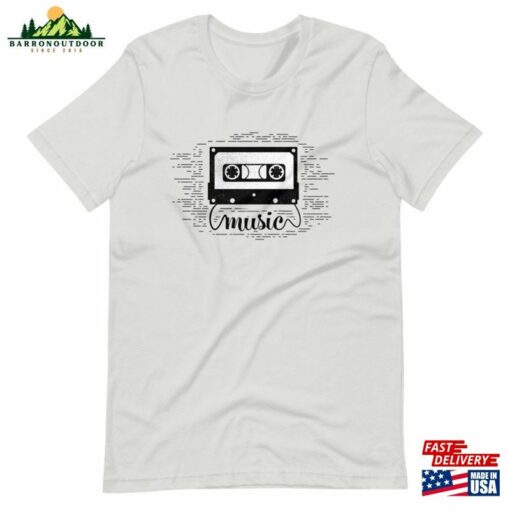 Cassette Tape Music Shirt Tee For Headphone Audiophiles Classic Unisex