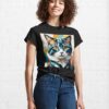 Cat Art Color Geometric Illustration Classic T-Shirt Hoodie