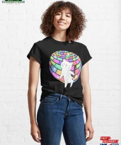 Cat Disco Ball Classic T Shirt Unisex 1