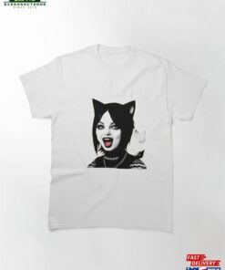 Cat Girl Sticker Classic T-Shirt Unisex
