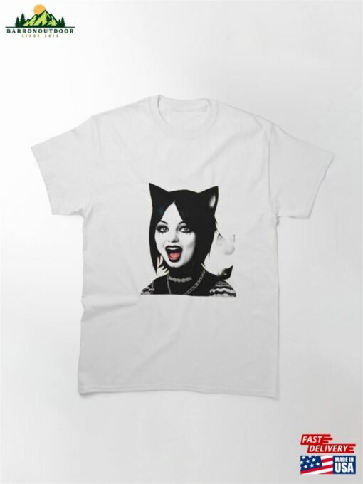 Cat Girl Sticker Classic T-Shirt Unisex