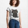 Cat In Unhappy Tone Sad Classic T-Shirt Hoodie Unisex