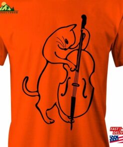 Cat Playing Bass T-Shirt Musician Shirt Music T-Shirts Hoodie