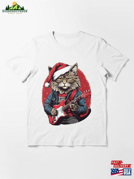 Cat Playing Guitar Essential T-Shirt Unisex Sweatshirt