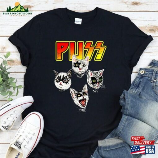 Cat Shirt Puss Rock Band Unisex Sweatshirt