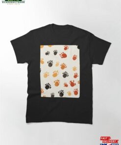 Cat Traces Pattern Degital Illustration Classic T-Shirt Sweatshirt Unisex 1 Cat Traces Pattern Degital Illustration Classic T Shirt Sweatshirt Unisex 2