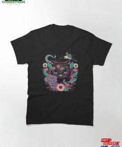 Cat With Flowers Classic T Shirt Unisex 2