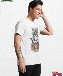 Catgirl In A Festive Mood Classic T-Shirt Unisex 3 Catgirl In A Festive Mood Classic T Shirt Unisex 4