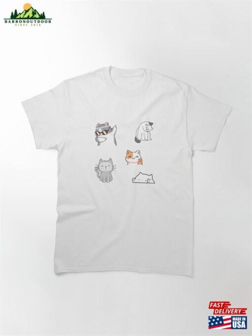 Cats Curious Mix Sticker Pack Classic T-Shirt Sweatshirt Unisex