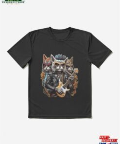 Cats Rock Band Active T Shirt Classic 2