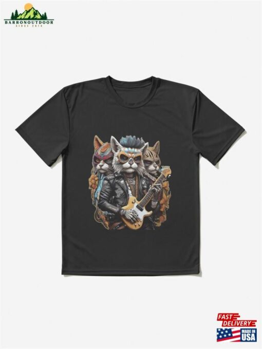 Cats Rock Band Active T-Shirt Classic