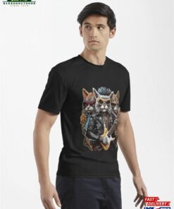 Cats Rock Band Active T Shirt Classic 3