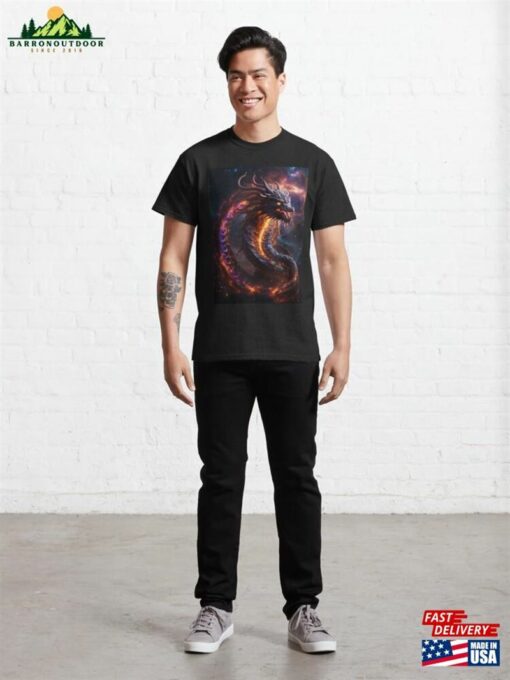 Celestial Fury The Orochi Serpent Emerges Classic T-Shirt Unisex