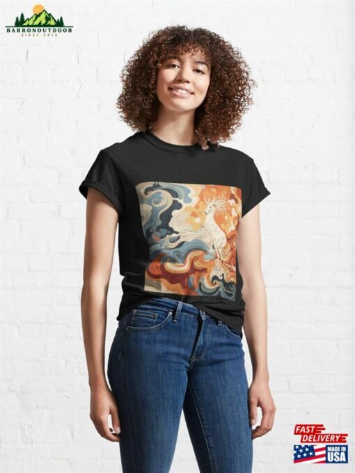 Celestial Stag Of The Swirling Skies Classic T-Shirt