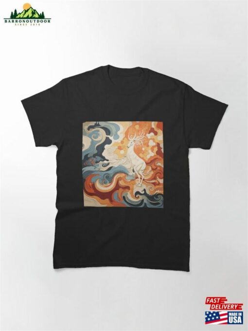 Celestial Stag Of The Swirling Skies Classic T-Shirt