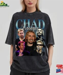 Chad Kroeger Vintage Washed T-Shirt Pop Rock Band Homage Graphic Unisex Long Sleeve Bootleg Retro 90 Classic