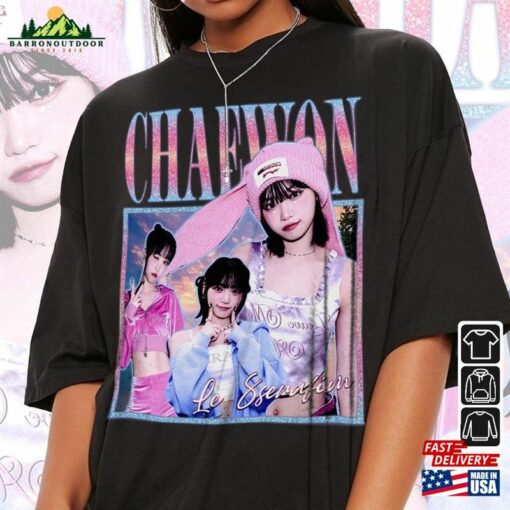 Chaewon Kpop Shirt Unforgiven Album Sweatshirt Le Sserafim Vintage Retro Graphic Music Unisex Gifts Fan Hoodie