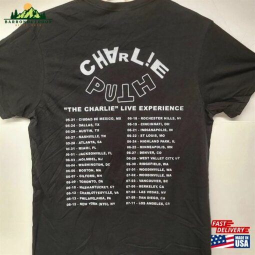 Charlie Puth 2023 The Live Experience Tour Shirt T-Shirt Hoodie