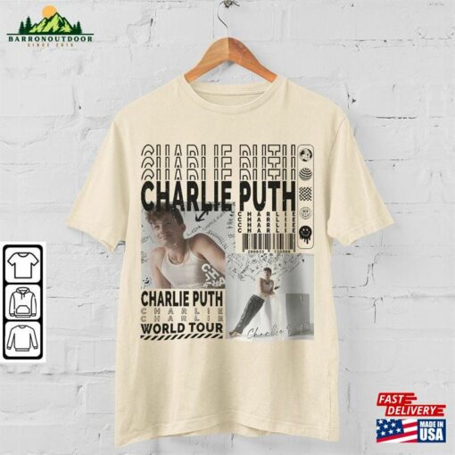 Charlie Puth Music Shirt Sweatshirt Y2k Merch Vintage 90S Live Experience Tour 2023 Tickets Album Graphic Tee Hoodie L2604m Classic T-Shirt