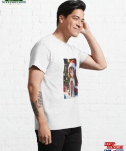 Charming Little Girl In Christmas Attire Classic T Shirt Hoodie Unisex 4