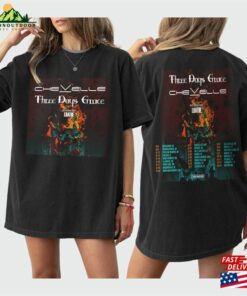 Che Velle And Days Grace 2023 Concert Shirt Three Co Headline Tour Unisex Hoodie 2