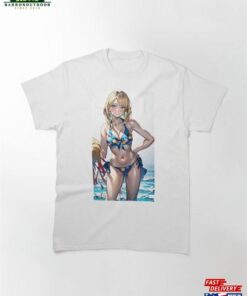 Cheerleader In A Star Flower Bikini Classic T-Shirt Unisex