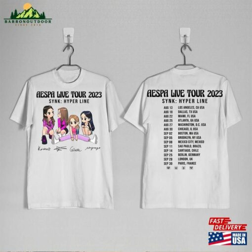 Chibi Aespa Tour Shirt Synk Hyper Line 2023 Sweatshirt Classic