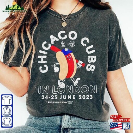 Chicago Cubs 2023 Mlb World Tour London Series City Dog Shirt Game Day Apparel Oversized T-Shirt Unisex