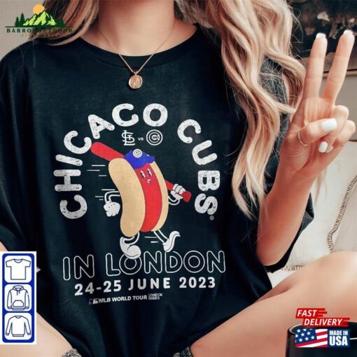 Chicago Cubs 2023 Mlb World Tour London Series City Dog Shirt Game Day Apparel Oversized T-Shirt Unisex