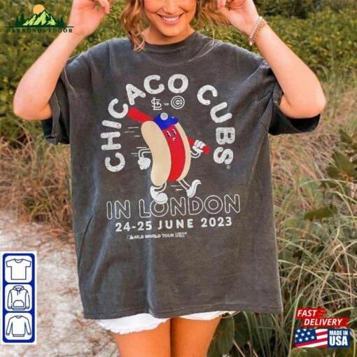 Chicago Cubs 2023 Mlb World Tour London Series City Dog Shirt Game Day Apparel Oversized T-Shirt Unisex